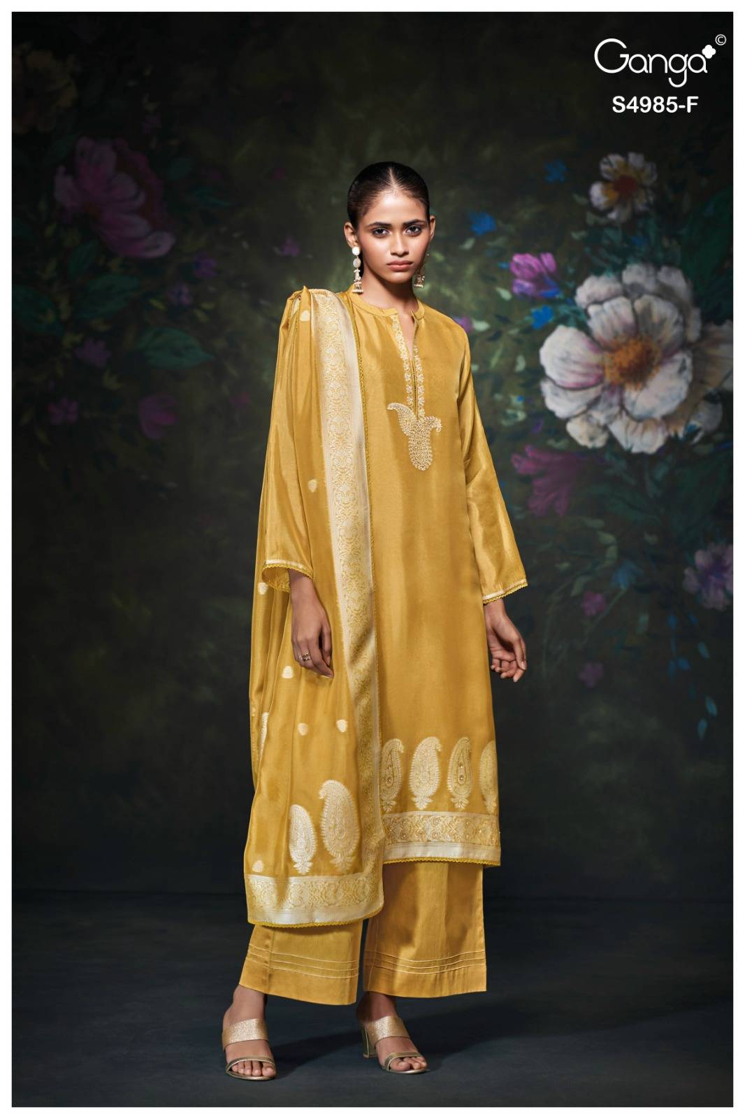 MIORRA 4985 By Ganga Fashion Stylish Beautiful Colourful PURE VISCOSE WOVEN SILK JACOUARD Dresses At Wholesale Price